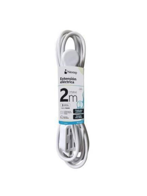 EXTENSION ELECTRICA NEXTEP NE244D PARA CASA Y OFICINA 16 AWG 2 MTS