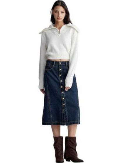 FALDA CINTURA ALTA AZUL INDIGO ATMOSPHERE DNM