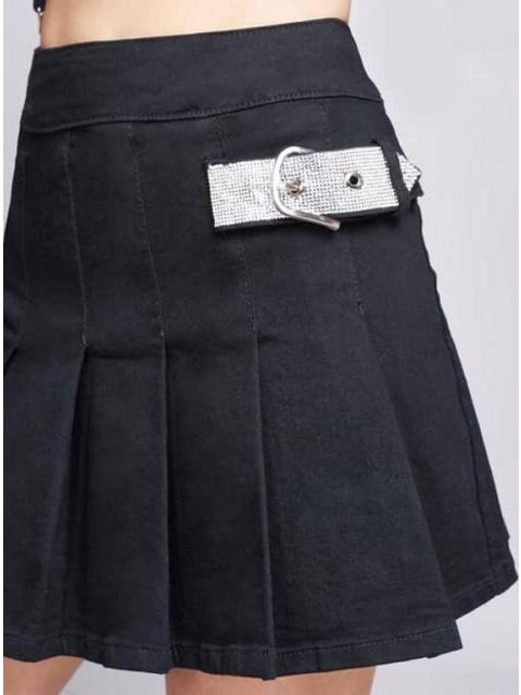 FALDA CORTA PLISADA RBD NEGRO SEVEN JEANS - Image 4