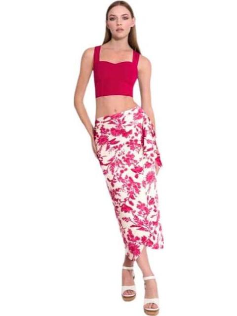 FALDA CRUZADA FLORES BEIGE/HUESO HOLLY LAND