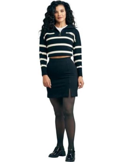 FALDA MINI CON ABERTURA NEGRO HOLLY LAND - Image 3