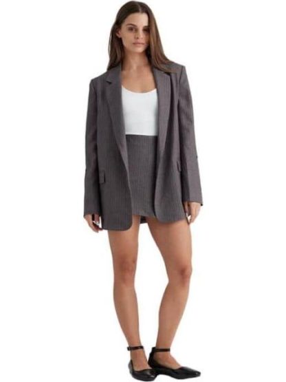 FALDA SHORT CINTURA REGULAR GRIS HOLLY LAND