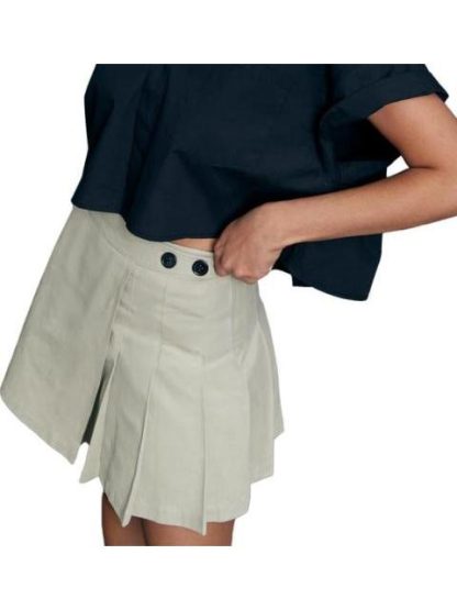 FALDA SHORT GABARDINA VERDE OLIVO HOLLY LAND - Image 2