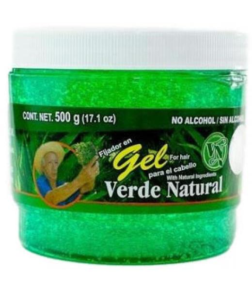 FIJADOR EN GEL PARA EL CABELLO VERDE NATURAL 500GR
