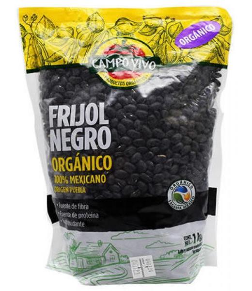 FRIJOL NEGRO ORGANICO 1 KG CAMPO VIVO