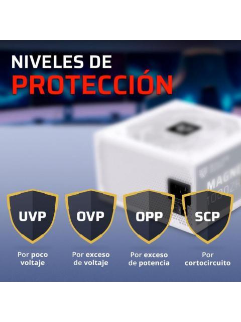 FUENTE DE PODER BALAM RUSH MAGNETAR 1000ZR 80 PLUS GOLD MODULAR 24-PIN ATX 120MM 1000W - Image 4