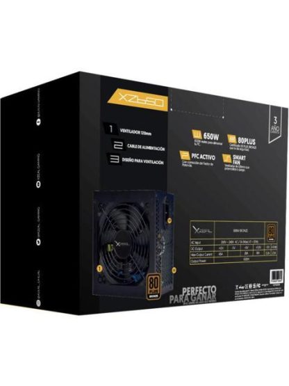 FUENTE DE PODER XZEAL XZPS650B 80 PLUS BRONZE 20+4 PIN ATX 120MM 650W - Image 2