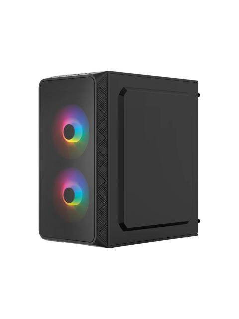 GABINETE ACTECK DOOM PRO CRYSTAL GI730 MINI-TOWER MICRO-ATX-MINI-ITX USB 2.0-3.0 CON FUENTE DE 600W 3 VENTILADORES INSTALADOS NEGRO - Image 4
