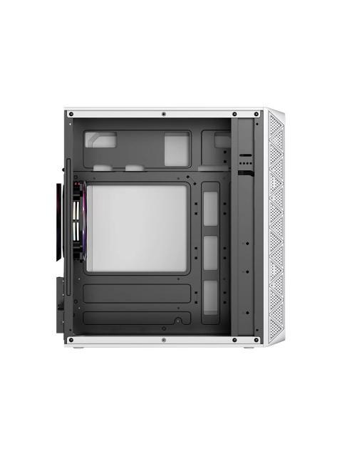 GABINETE ACTECK DOOM PRO CRYSTAL GI730C MINI-TOWER MICRO-ATX-MINI-ITX USB 2.0-3.0 CON FUENTE DE 600W 3 VENTILADORES INSTALADOS BLANCO - Image 4