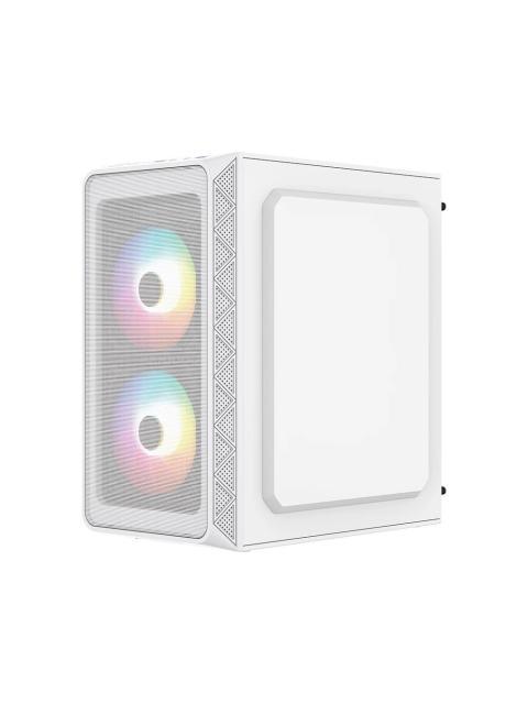 GABINETE ACTECK DOOM PRO MESH GI730M MINI-TOWER MICRO-ATX-MINI-ITX USB 2.0-3.0 CON FUENTE DE 600W 3 VENTILADORES INSTALADOS BLANCO - Image 5