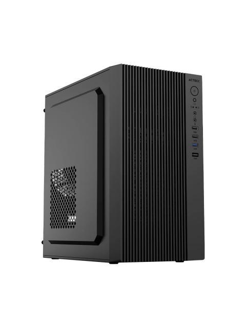 GABINETE ACTECK ZENITH GI656 MINI-TOWER MICRO-ATX-MINI-ITX USB 2.0-3.0 CON FUENTE DE 500W 1 VENTILADOR INSTALADO NEGRO