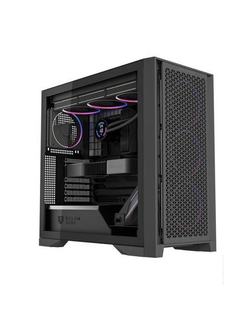 GABINETE BALAM RUSH CARBONO POLAR TWIN MATE 9900 MIDI-TOWER ATX-MICRO-ATX-MINI-ITX USB 2.0-3.0 SIN FUENTE 5 VENTILADORES INSTALADOS NEGRO - Image 5