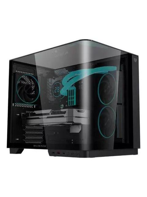 GABINETE BALAM RUSH TANK EXPERT CURVE 6800 MIDI-TOWER ATX-MICRO-ATX- ITX USB 2.0-3.0 SIN FUENTE 3 VENTILADORES INSTALADOS NEGRO