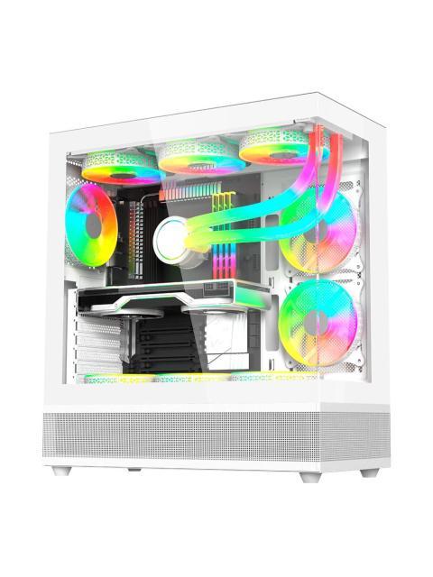 GABINETE BALAM RUSH TANK SUPER 9200 TB MIDI-TOWER ATX-MICRO-ATX-MINI-ITX USB 2.0-3.0 SIN FUENTE 3 VENTILADORES INSTALADOS BLANCO