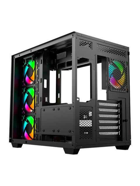 GABINETE BALAM RUSH TANK SUPER 9600 TB CON VENTANA RGB MIDI-TOWER ATX-MICRO-ATX-ITX USB 3.0-2.0 SIN FUENTE 4 VENTILADORES INSTALADOS BLANCO-NEGRO - Image 3