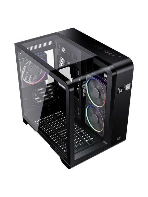 GABINETE BALAM RUSH THANK EXPERT CURVE 6400 MINI-TOWER MICRO-ATX-MINI-ITX USB 2.0-3.0 SIN FUENTE 3 VENTILADORES INSTALADOS NEGRO