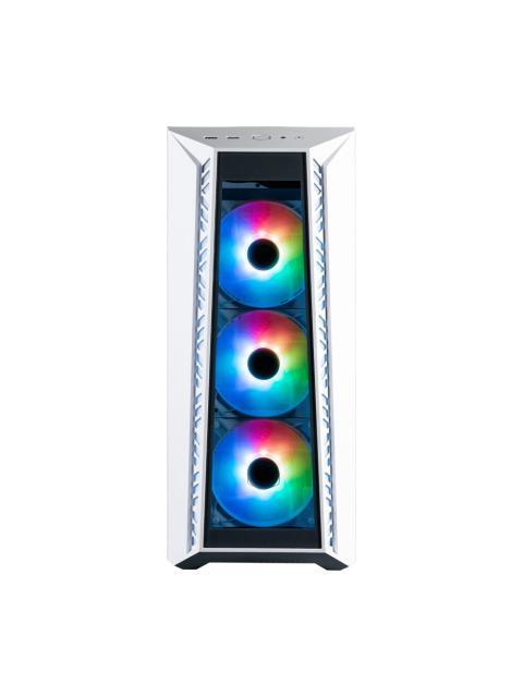 GABINETE COOLER MASTER MASTERBOX MB520 ARGB BLANCO MIDI-TOWER ATX-EATX-MICRO-ATX-MINI-ITX-SSI-CEB USB 3.0 SIN FUENTE 4 VENTILADORES INSTALADOS BLANCO