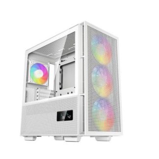 GABINETE DEEPCOOL CH560 DIGITAL WH MIDI-TOWER ATX-EATX-MICRO-ATX-MINI-ITX USB 3.0 SIN FUENTE 4 VENTILADORES INSTALADOS BLANCO