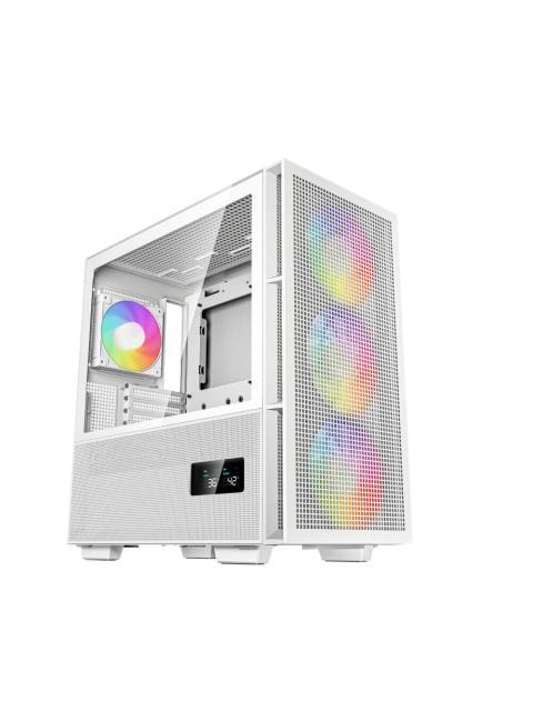 GABINETE DEEPCOOL CH560 DIGITAL WH MIDI-TOWER ATX-EATX-MICRO-ATX-MINI-ITX USB 3.0 SIN FUENTE 4 VENTILADORES INSTALADOS BLANCO