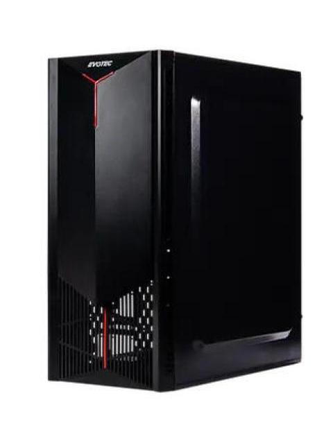GABINETE EVOTEC KYOTO EV-1025 MINI-TOWER ATX-MICRO-ATX-MINI-ITX USB 2.0 CON FUENTE DE 500W SIN VENTILADORES INSTALADOS NEGRO
