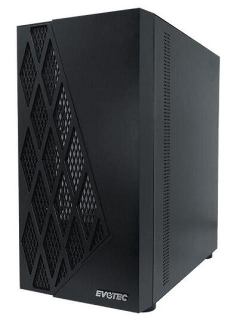 GABINETE EVOTEC TAIPEI CON VENTANA MIDI-TOWER MICRO-ATX-MINI-ATX USB 3.0-2.0 3 VENTILADORES INSTALADOS NEGRO
