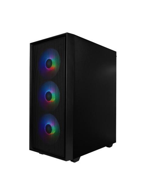 GABINETE GAME FACTOR CSG503 MICRO-TOWER MICRO-ATX-MINI-ITX USB 2.0-3.0 SIN FUENTE 4 VENTILADORES INSTALADOS NEGRO - Image 3