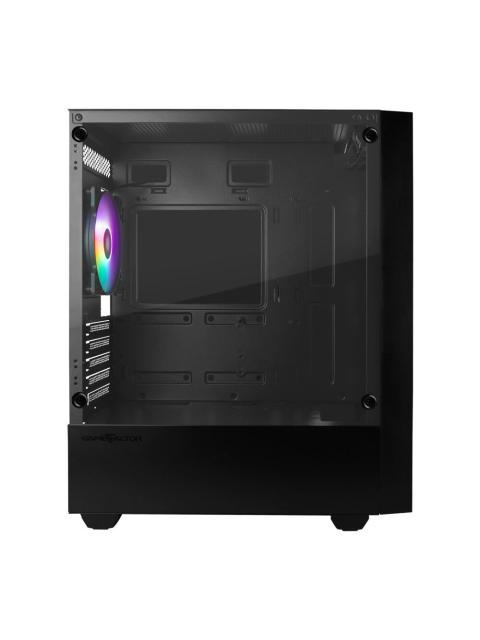 GABINETE GAME FACTOR CSG503 MICRO-TOWER MICRO-ATX-MINI-ITX USB 2.0-3.0 SIN FUENTE 4 VENTILADORES INSTALADOS NEGRO - Image 4