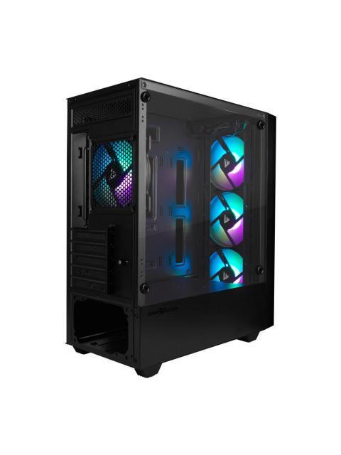 GABINETE GAME FACTOR CSG503 MICRO-TOWER MICRO-ATX-MINI-ITX USB 2.0-3.0 SIN FUENTE 4 VENTILADORES INSTALADOS NEGRO - Image 5