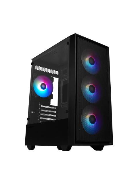 GABINETE GAME FACTOR CSG503 MICRO-TOWER MICRO-ATX-MINI-ITX USB 2.0-3.0 SIN FUENTE 4 VENTILADORES INSTALADOS NEGRO - Image 7