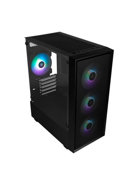 GABINETE GAME FACTOR CSG503 MICRO-TOWER MICRO-ATX-MINI-ITX USB 2.0-3.0 SIN FUENTE 4 VENTILADORES INSTALADOS NEGRO - Image 8