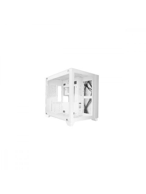 GABINETE GAME FACTOR CSG570 MIDI-TOWER ATX-MICRO-ATX-MINI-ITX USB 2.0-3.0 SIN FUENTE SIN VENTILADORES INSTALADOS BLANCO