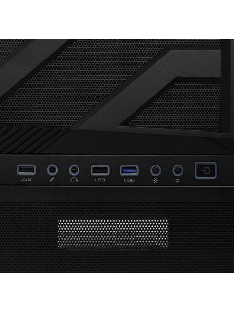 GABINETE GAME FACTOR CSG800 CON VENTANA MIDI-TOWER ATX-MICRO-ATX-ITX-E-ATX USB 3.0 SIN FUENTE SIN VENTILADORES INSTALADOS NEGRO - Image 7