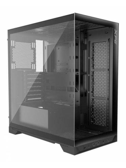 GABINETE GAMER XPG INVADER X CON VENTANA MIDI TOWER ATX-MICRO ATX-MINI-ITX USB 3.2 SIN FUENTE 5 VENTILADORES INSTALADOS NEGRO