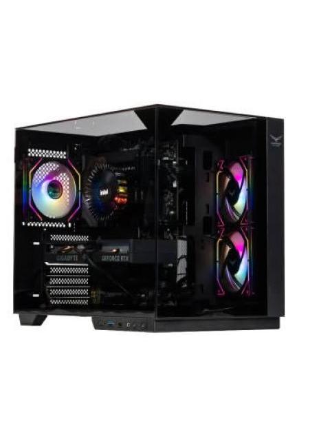 GABINETE NACEB IRIS NANO NA-0638 MIDI-TOWER ATX-MICRO-ATX-MINI-ITX USB 2.0-3.0 SIN FUENTE 3 VENTILADORES INSTALADOS NEGRO