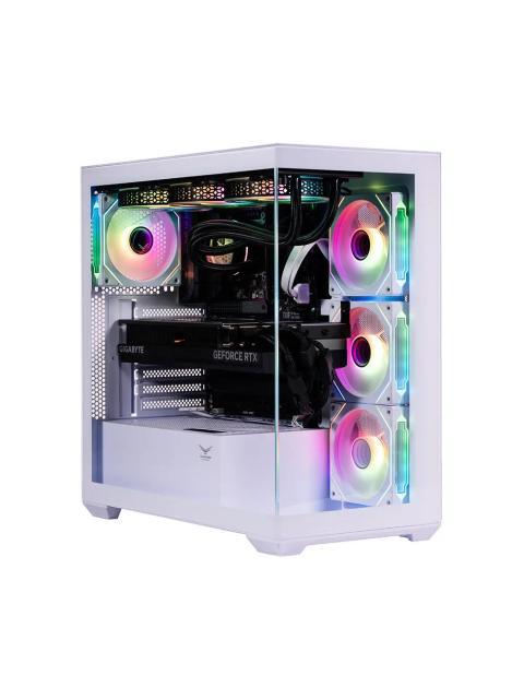 GABINETE NACEB NA-0637B MIDI-TOWER ATX-MICRO-ATX-MINI-ITX USB 3.0 SIN FUENTE 4 VENTILADORES INSTALADOS BLANCO