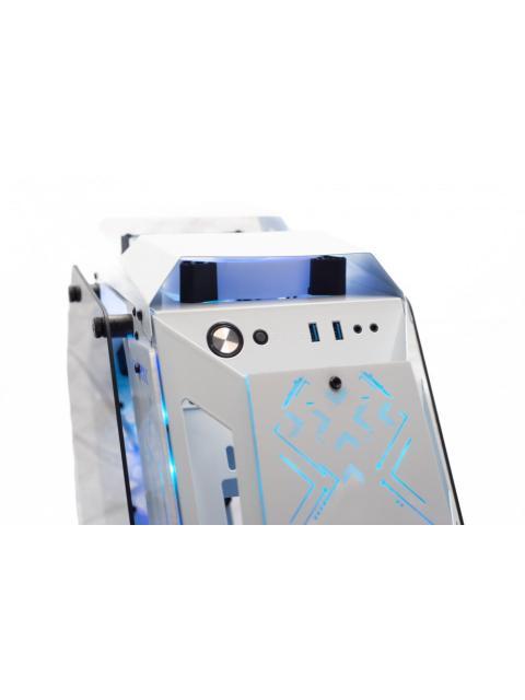 GABINETE XZEAL IR02 CON VENTANA MIDI-TOWER MICRO ATX-MINI ITX USB 3.0-2.0 SIN FUENTE 4 VENTILADORES INSTALADOS RGB BLANCO - Image 4