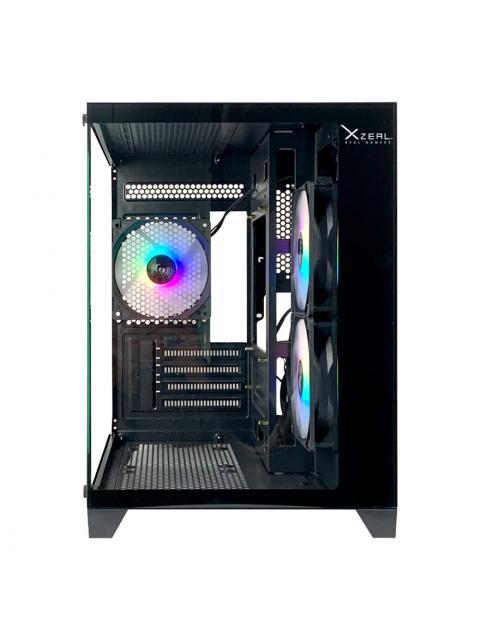 GABINETE XZEAL PANZER II CUBO MIDI-TOWER MICRO-ATX USB 2.0-3.0 SIN FUENTE 3 VENTILADORES INSTALADOS NEGRO - Image 3