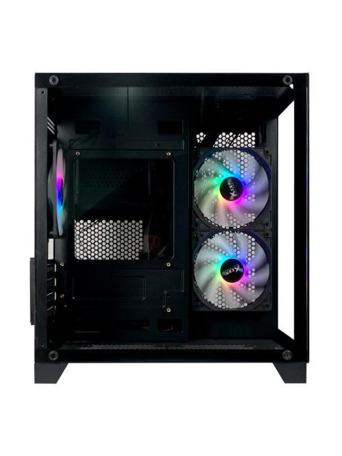 GABINETE XZEAL PANZER II CUBO MIDI-TOWER MICRO-ATX USB 2.0-3.0 SIN FUENTE 3 VENTILADORES INSTALADOS NEGRO - Image 5