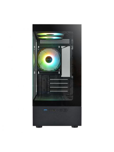 GABINETE XZEAL X-ZYNERGY MIDI-TOWER MICRO-ATX-MINI-ITX USB 2.0-3.0 SIN FUENTE 3 VENTILADORES INSTALADOS NEGRO - Image 5
