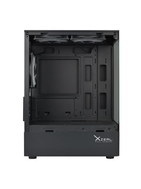 GABINETE XZEAL X-ZYNERGY MIDI-TOWER MICRO-ATX-MINI-ITX USB 2.0-3.0 SIN FUENTE 3 VENTILADORES INSTALADOS NEGRO - Image 6