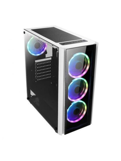GABINETE XZEAL XZ110 CON VENTANA RGB TOWER ATX-MICRO-ATX-MINI-ATX USB 3.0-2.0 SIN FUENTE 3 VENTILADORES RGB INSTALADOS BLANCO - Image 2