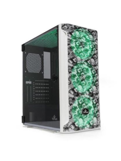 GABINETE YEYIAN HOLLOW 2500 MIDI-TOWER ATX-EATX-MICRO-ATX-MINI-ITX USB 3.0 SIN FUENTE 3 VENTILADORES INSTALADOS NEGRO-BLANCO - Image 8