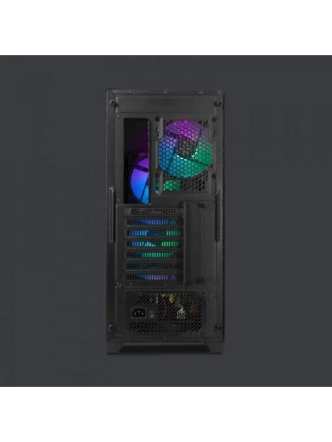 GABINETE YEYIAN PHOENIX CON VENTANA MIDI-TOWER ATX-MICRO-ATX-MINI-ITX USB 3.2 SIN FUENTE 4 VENTILADORES ARGB INSTALADOS NEGRO - Image 7