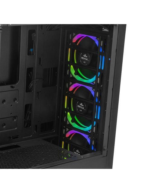 GABINETE YEYIAN VENTLE MASTER CON VENTANA MIDI-TOWER MICRO ATX-ATX USB 2.0-3.0 SIN FUENTE 3 VENTILADORES ARGB INSTALADOS NEGRO - Image 6