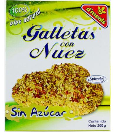 GALLETA CON NUEZ 200 G DMEALS