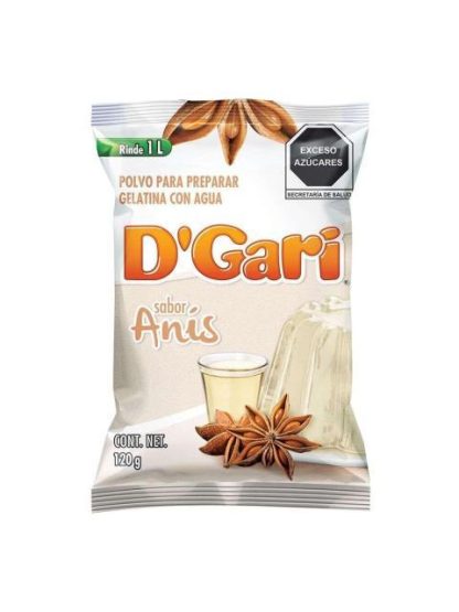 GELATINA DGARI SABOR ANIS 120 GR