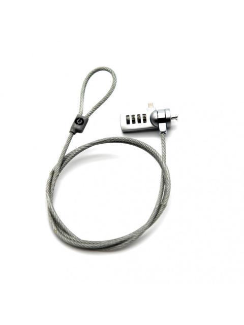 GETTTECH CANDADO PARA BLOQUEO DE PORTATILES TIPO KENSINGTON ALEACION DE ACERO LONGITUD DE 1200MM X 4MM MOD QLL001 - Image 3