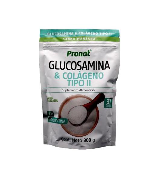 GLUCOSAMINA & COLAGEN TIPO II SABOR MANZANA 300 GR PRONAT