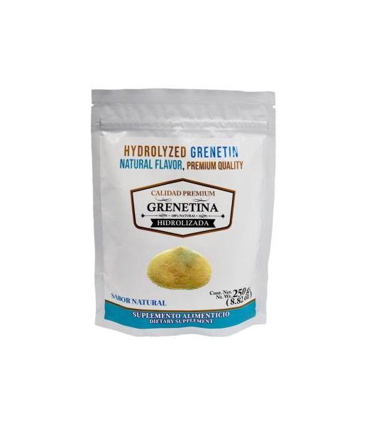 GRENETINA HIDROLIZADA CALIDAD PREMIUM SABOR NATURAL 250GRS MIEL SALUD Y VIDA