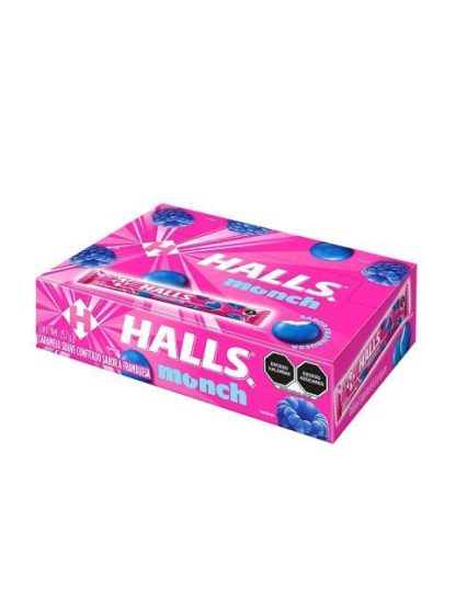 HALLS MONCH FRAMBUESA EXH 15 DE 16.8 GR